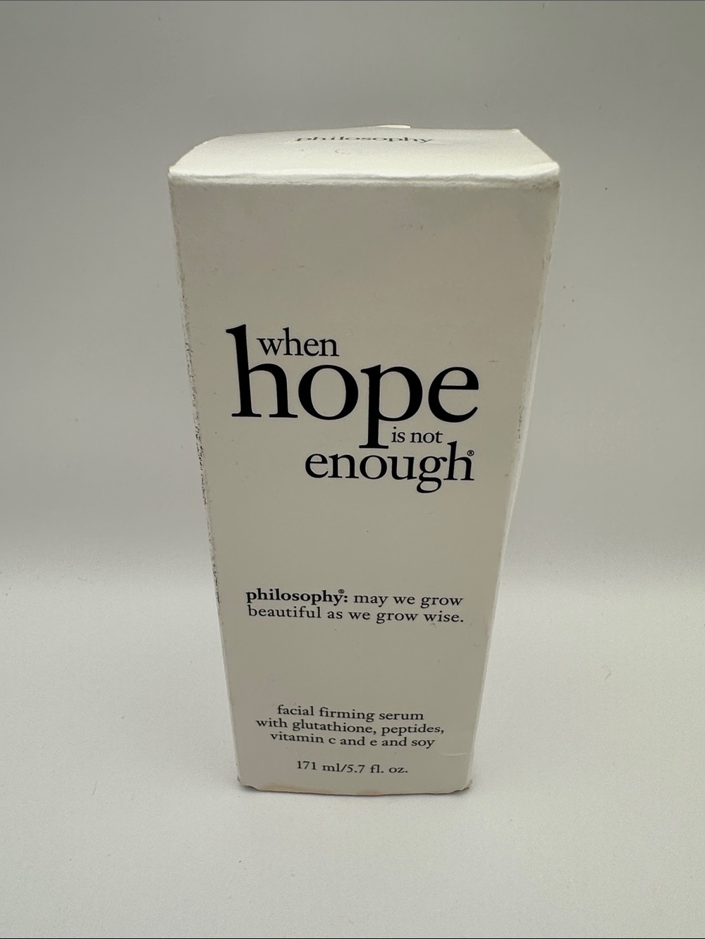 Philosophy When Hope Is Not Enough Facial Serum - White Box